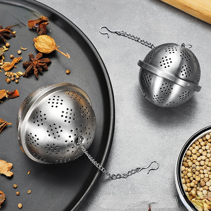 dropship 1pc 304 Stainless Steel Seasoning Ball; Thickened Ball Tea Strainer; Spice Filter; Kitchen Gadget