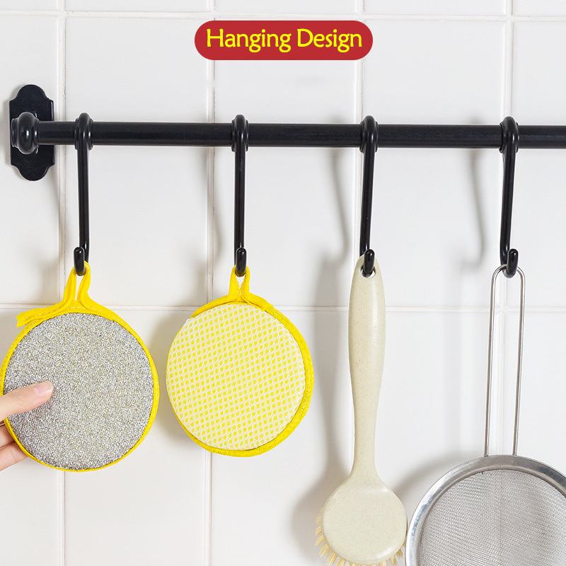 dropship 5/10pcs; Double Side Dishwashing Sponge Pan Pot Dish Wash Sponges Household Cleaning Tools Kitchen Tableware Dish Washing Brush