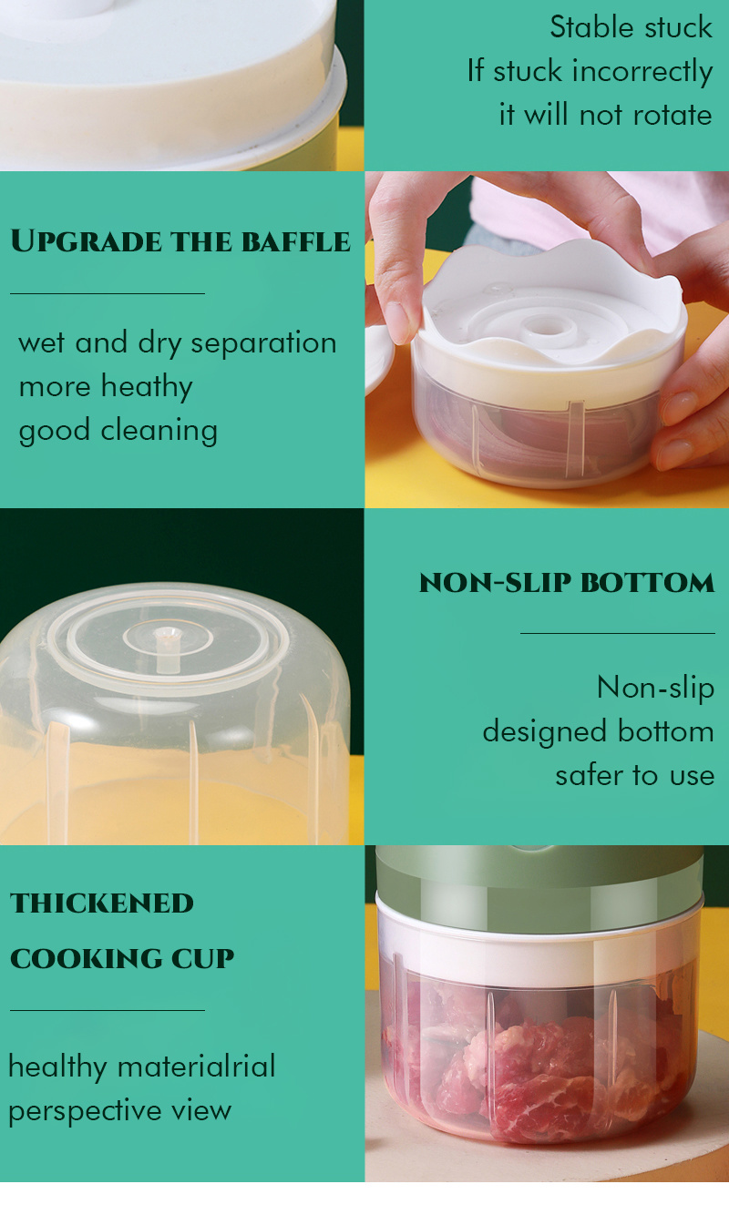 dropship 1pc Electric Garlic Pounder Garlic Meat Grinder Mini Garlic Cutter Household Kitchen Tool