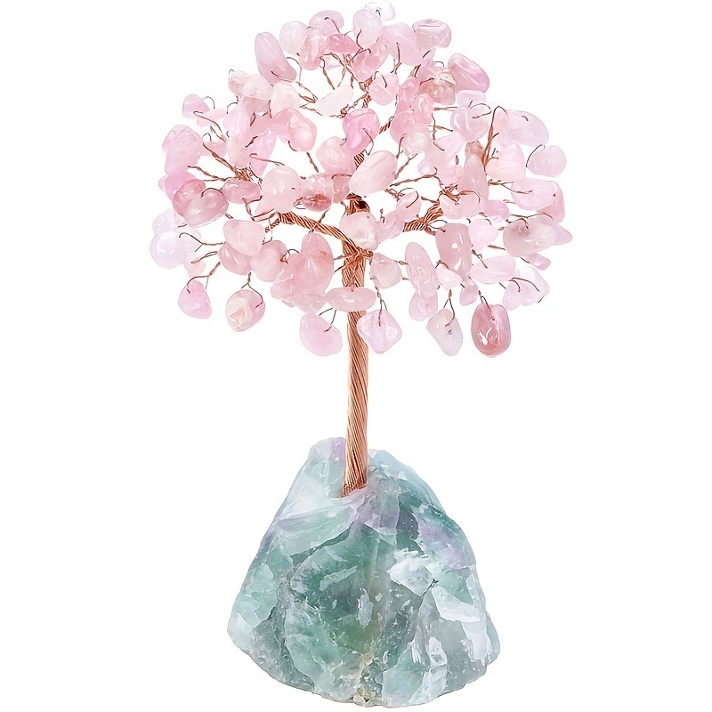 dropship 1pc Natural Crystal Tree Crystal Hair Ore Fluorite Base Rich Tree Chakra Amethyst Powder Crystal Ornaments