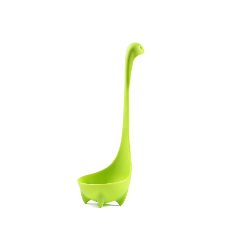 dropship 1pc Creative Dinosaur Soup Spoon; Food Grade PP Long Handle Vertical Spoon; Cooking Kitchen Cooking Mixing Spoon; Kitchen Supplies