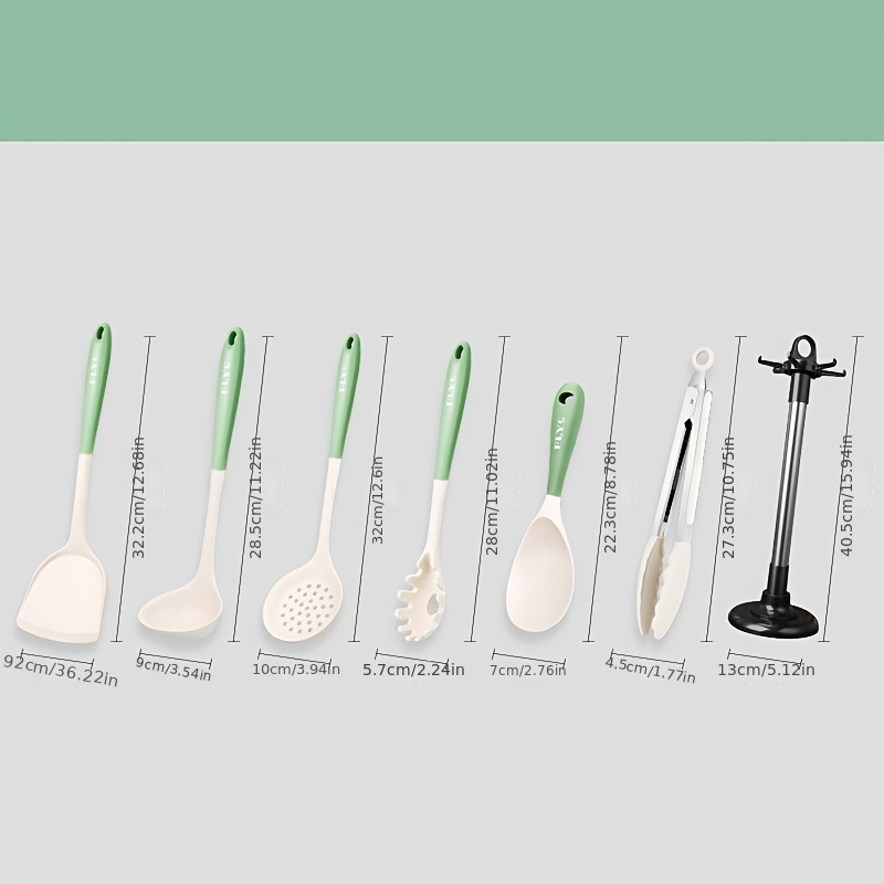 dropship 4pcs/5pcs/7pcs Food Grade Silicone Spatula Non-stick Pan Special Cooking Shovel; Kitchen Utensils Set; Household Soup Spoon Leak Spoon; Kitchen Tools