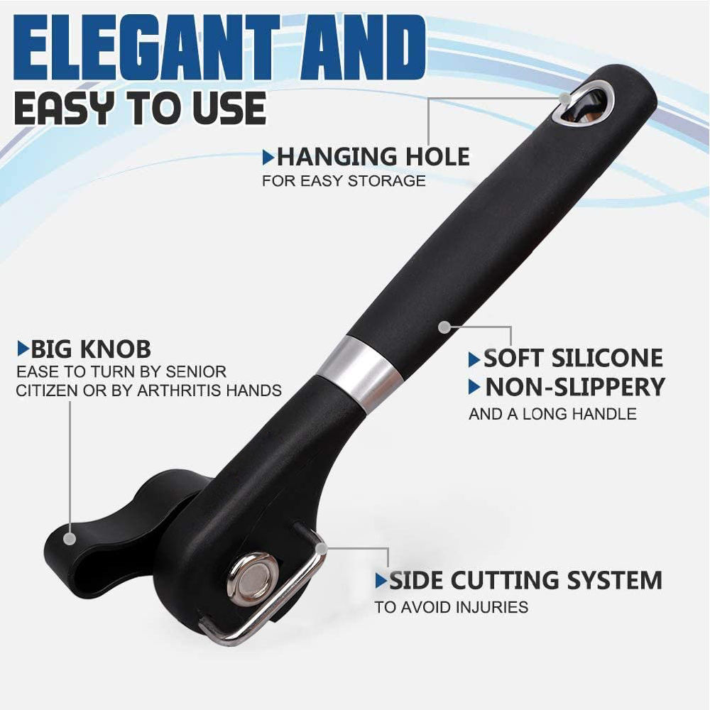 dropship Safe Cut Can Opener; Smooth Edge Can Opener handheld; Food Grade Stainless Steel Cutting Can Opener for Kitchen &amp; Restaurant