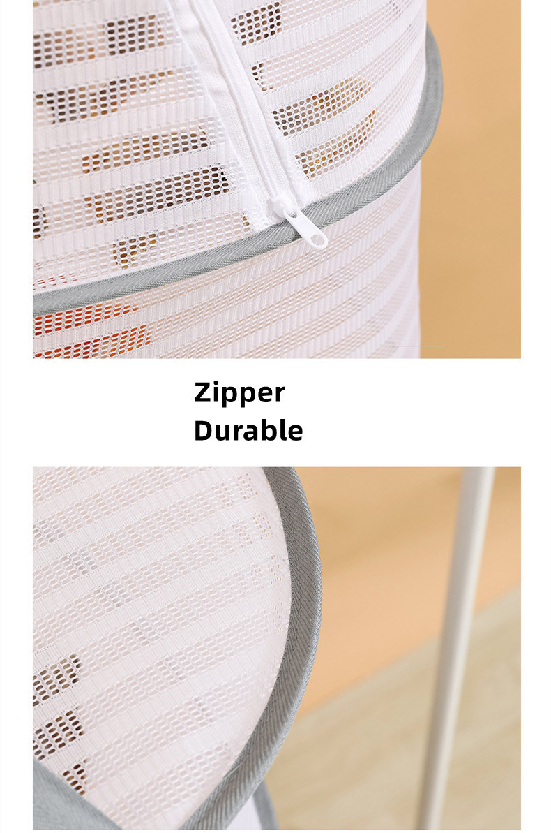 dropship 1pc Drying Rack 1-3 Layers Folding Fish Mesh; Non-Toxic Polyester Fiber Netting; Hanging Drying Fish Net; For Shrimp Fish Fruit Vegetables Herb; With Zipper