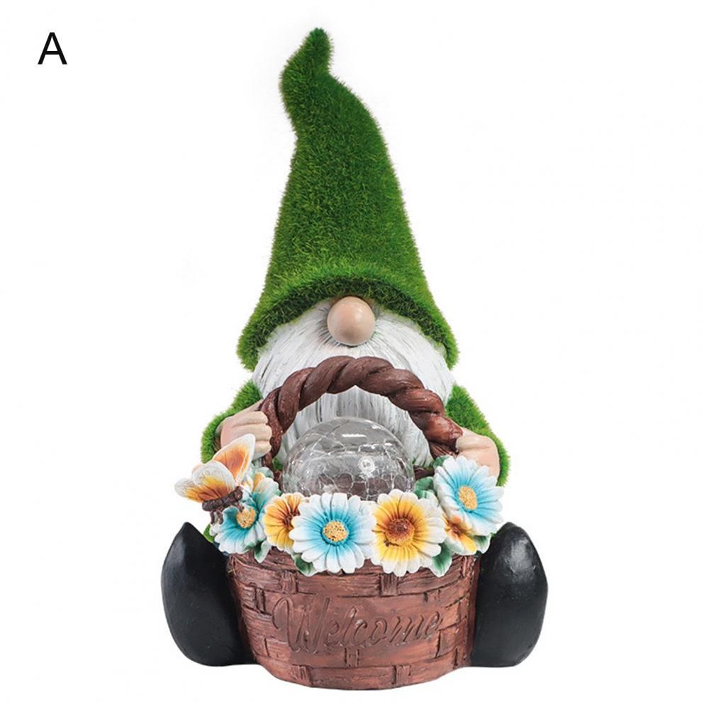 dropship Gnome Night Solar Light Flower Decor Dimming Built-in Photoreceptor System Automatic Garden Decoration Fairy Desk Solar Light