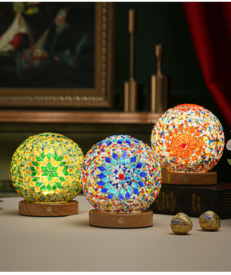 dropship 3 Color Changing Night Light RGB Remote Control Dimmable Lamp Portable Table Bedside Lamps USB Rechargeable Night Lamp
