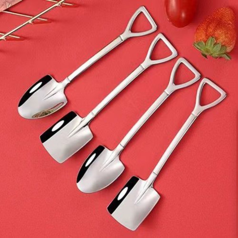 dropship 4pcs/10pcs Spoons; Stainless Steel Shovel Spoon; Home Kitchen Supplies