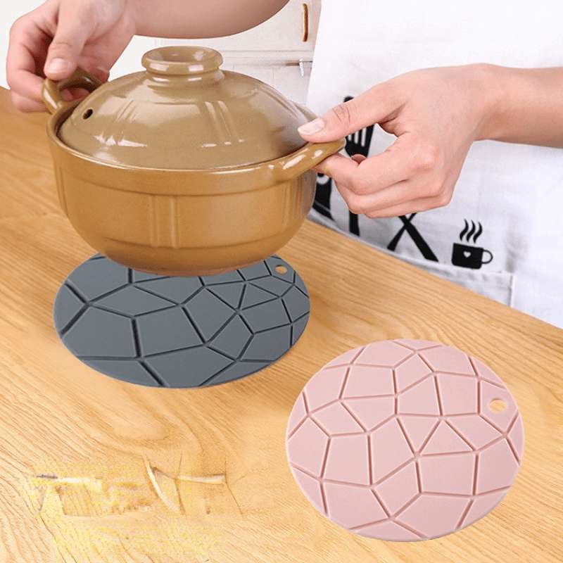 dropship 1pc Food Grade Silicone Coaster; Anti-scalding Thickened Pot Mat; Turtle Pattern Heat Insulation Mat; High Temperature Resistant Table Mat