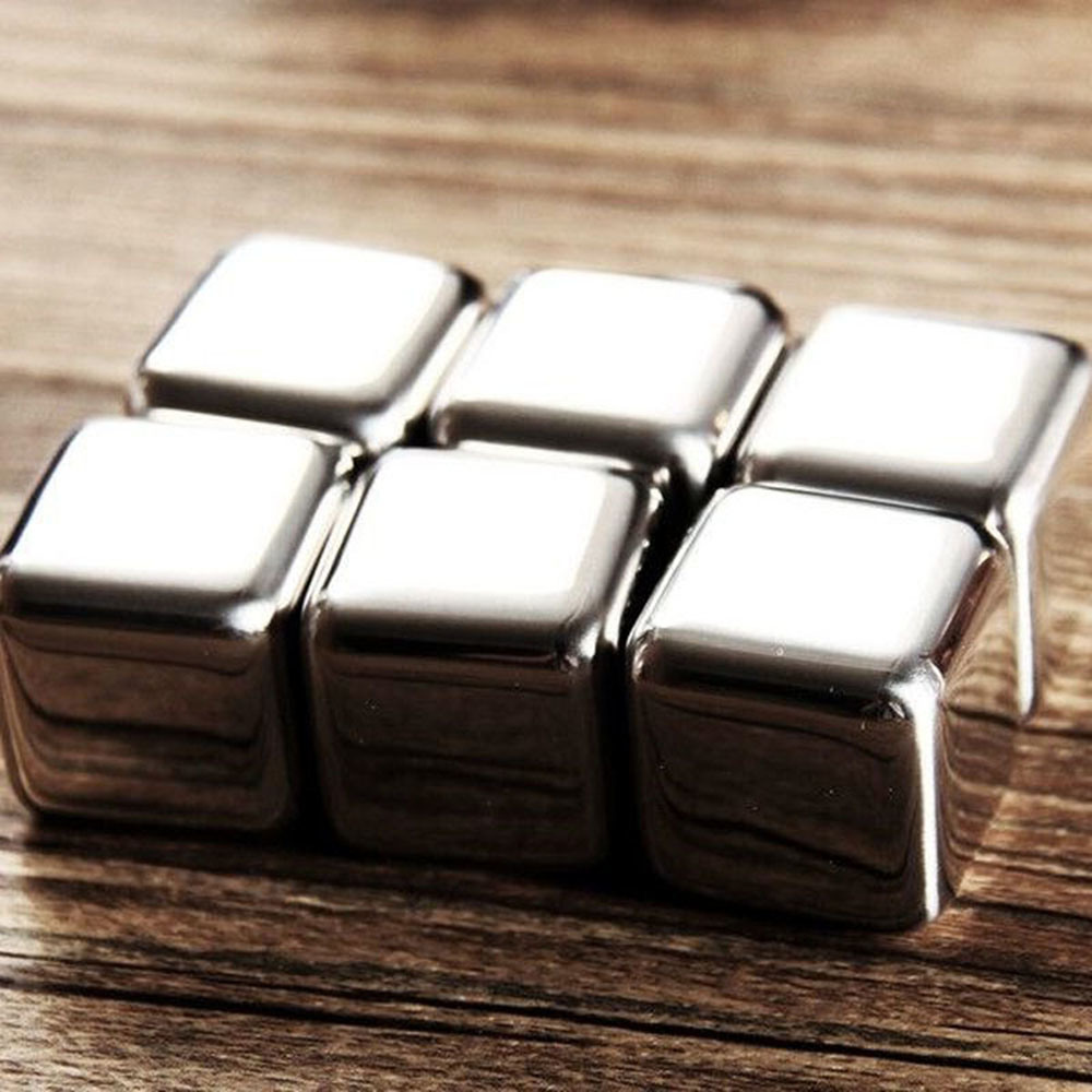 dropship Stainless Steel Ice Cubes Reusable Chilling Stones For Whiskey Wine Keep Your Drink Cold Longer Chilling Party Bar Tool