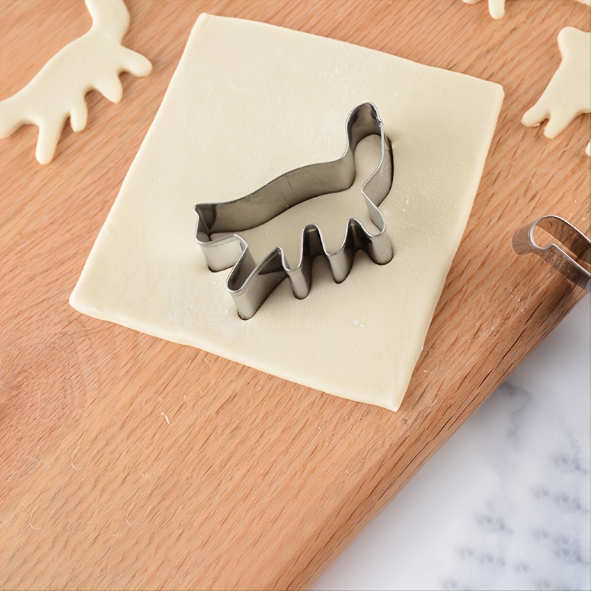 dropship Set Of 6, Stainless Steel Animal Cookie Cutters, Kitten Moulds, Baking Cute DIY Cartoon Cookie Moulds Set