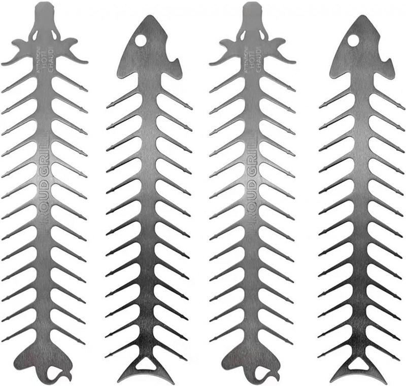 dropship Stainless steel barbecue skewer fish bone skewer skewer meat tool BBQ utensils BBQ grill grill mesh Proud Grill Slide