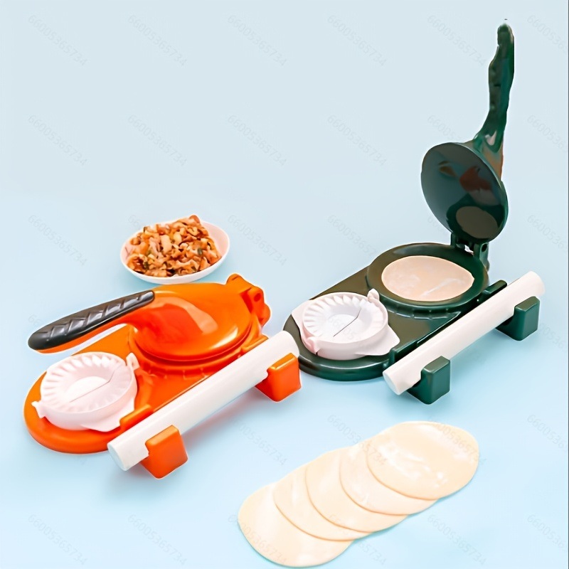dropship Set/3pcs; Household Dumpling Leather Mold; Handmade Dumpling Artifact; Rolling Pin Three-piece Set Of Small Tools; Kitchen Supplies
