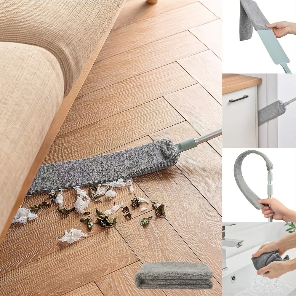 dropship 1pc Dust Cleaner, Microfiber Duster, Retractable Gap Dust Cleaning Artifact, Long Handle Microfiber Brush