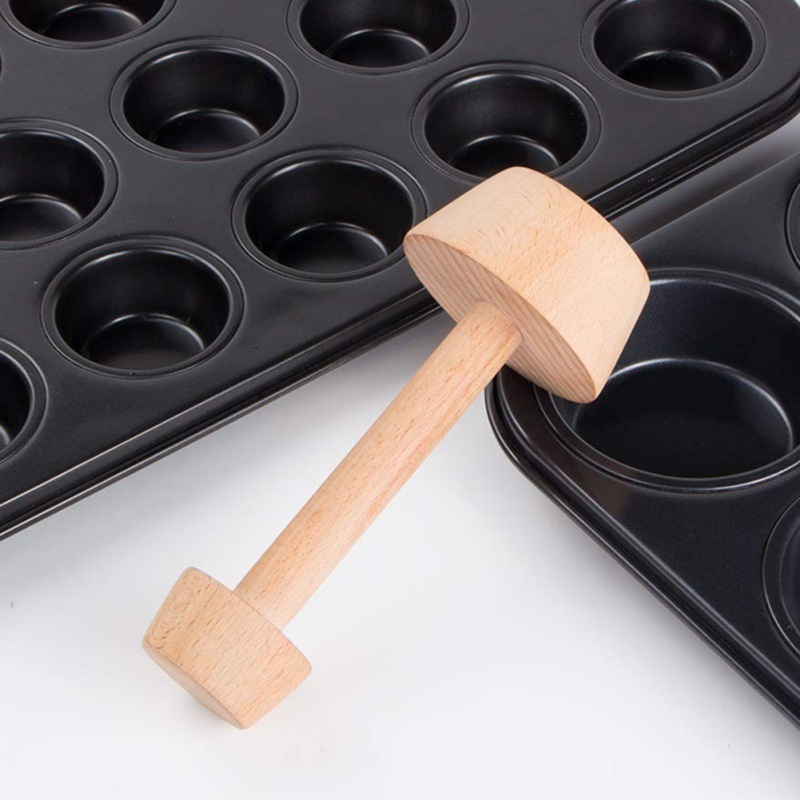 dropship 1pc Kitchen Gadgets Wood Egg Tart Pusher Double Side Tart Tamper Pastry Pusher Wooden Egg Tart Mold For Eggtart Mold Baking Cake Kitchen Tools