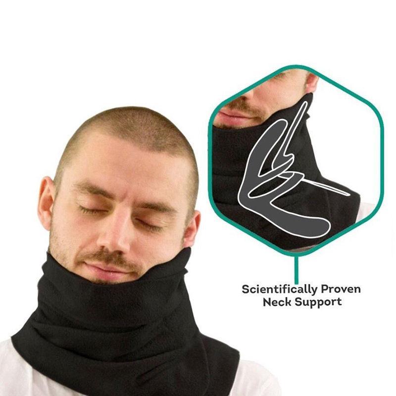 dropship 1pc Neck Support Travel Pillow; Comfortable & Supportive Fleece Pillow For Planes & Trains; Lightweight & Washable; Sleep & Bedding Accessories