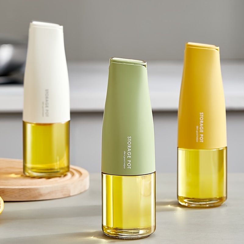 dropship 1pc Oil Pot Oil Bottle Household Kitchen Oil Bottle Oil Tank Automatic Opening And Closing Seasoning Bottle 9.31*2.85in