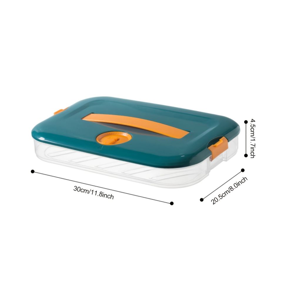 dropship 1pc Refrigerator Dumpling Storage Box; Frozen Dumplings Multi-layer; Household Large Capacity Dumpling Box Multifunctional 11.8in/8in