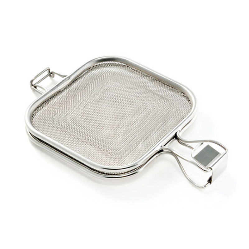 dropship Sandwich Toaster Bread Grill Net Stainless Steel Sandwich Grilling Basket Foldable Sandwich Baking Tool Oven Food Grill Rack