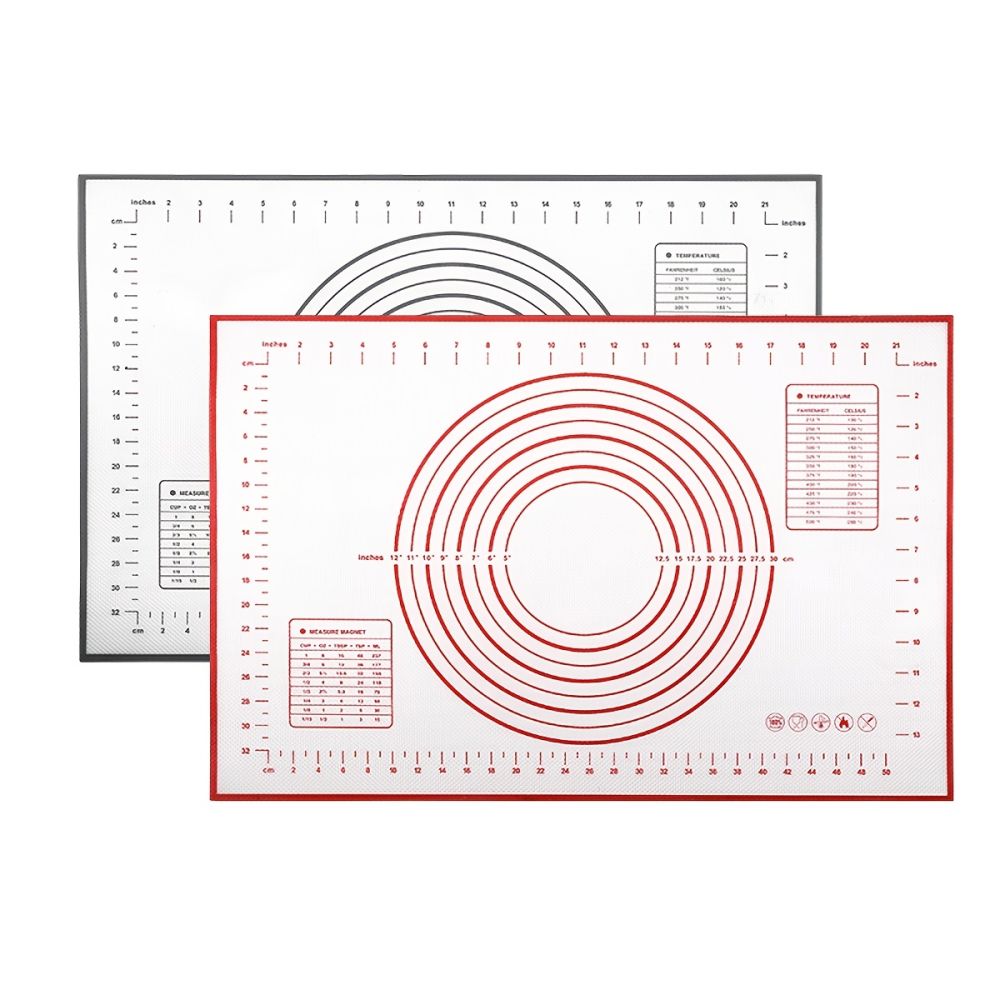 dropship 1pc Silicone Kneading Board; Thicken Multifunctional Non-stick; Roll Up Receive Kneading Pad; 40*60cm/15.7*23.6in; 26*29cm/10.2*11.4in