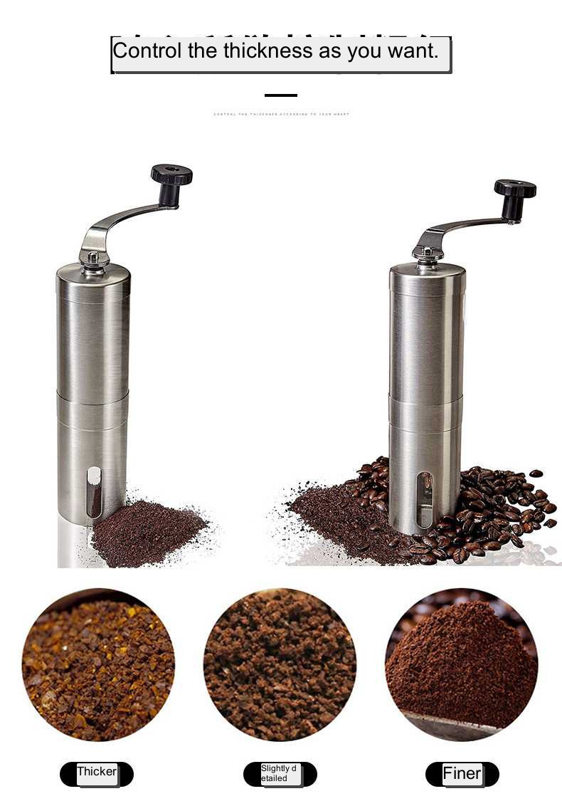 dropship Home Portable Stainless Steel Coffee Grinder Coffee Grinder Coffee Grinder Hand Grinder 304 Stainless Steel