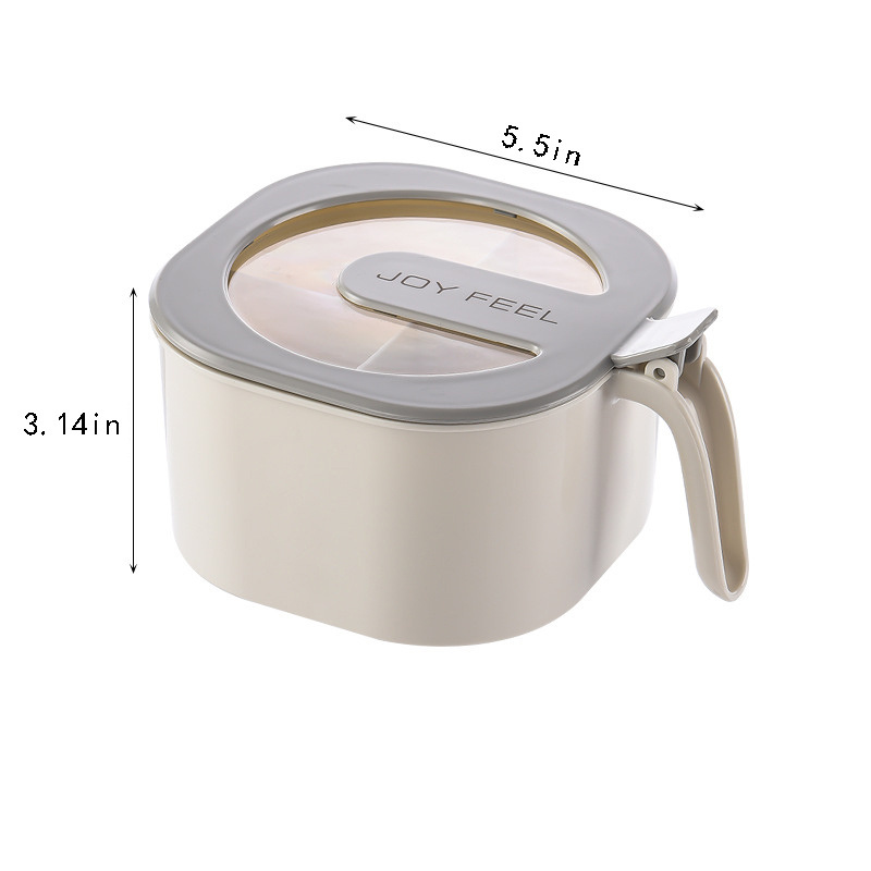 dropship Spice Box Set, Four Compartment Condiment & Spice Box, Multi-Grid Spice Jar, Square Salt Pepper Seasoning Box