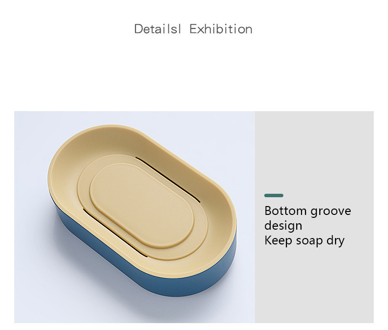 dropship Creative Draining Soap Box with Hook Household Double-Layer Punch-free Wall-Mounted Creative Soap Holder Bathroom Soap Holder