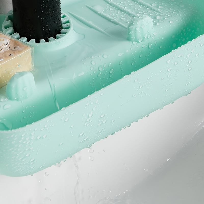 dropship 1pc Splash Guard For Sink Faucet; 10.63"x5.51"; Faucet Drain Rack; Super Absorbent Fast Drying Mat Sink Gadgets; Drip Catcher For Kitchen; Drain Storage Rack For Kitchen Rag And Sponge Brush