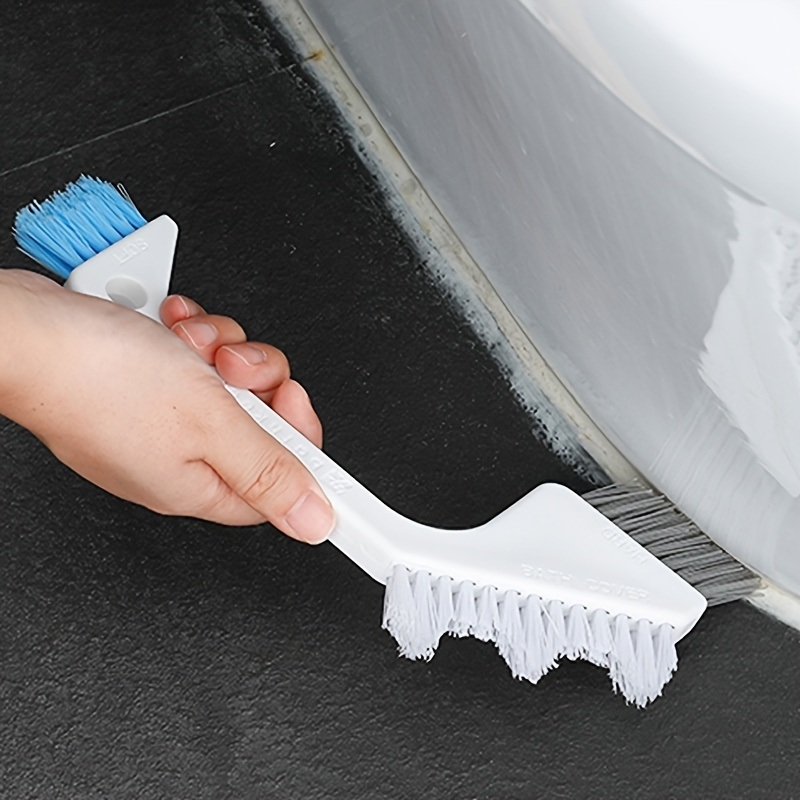 dropship 1pc Bathroom Brush; Tile Corner Crevice Brush; Multifunctional Cleaning Brush; Floor Drain Brush 9.06"x4.13"