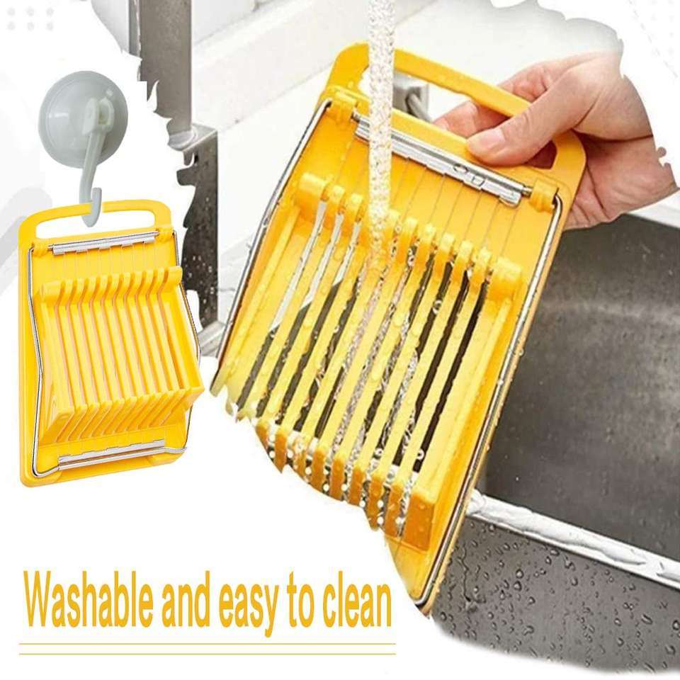 dropship 1pc, Multifunctional Luncheon Meat Cutter, Stainless Steel Egg Cutter, Cutting 10 Pieces For Fruit Onion Soft Food Roast Legs, Spam Slicer, Kitchen Tools