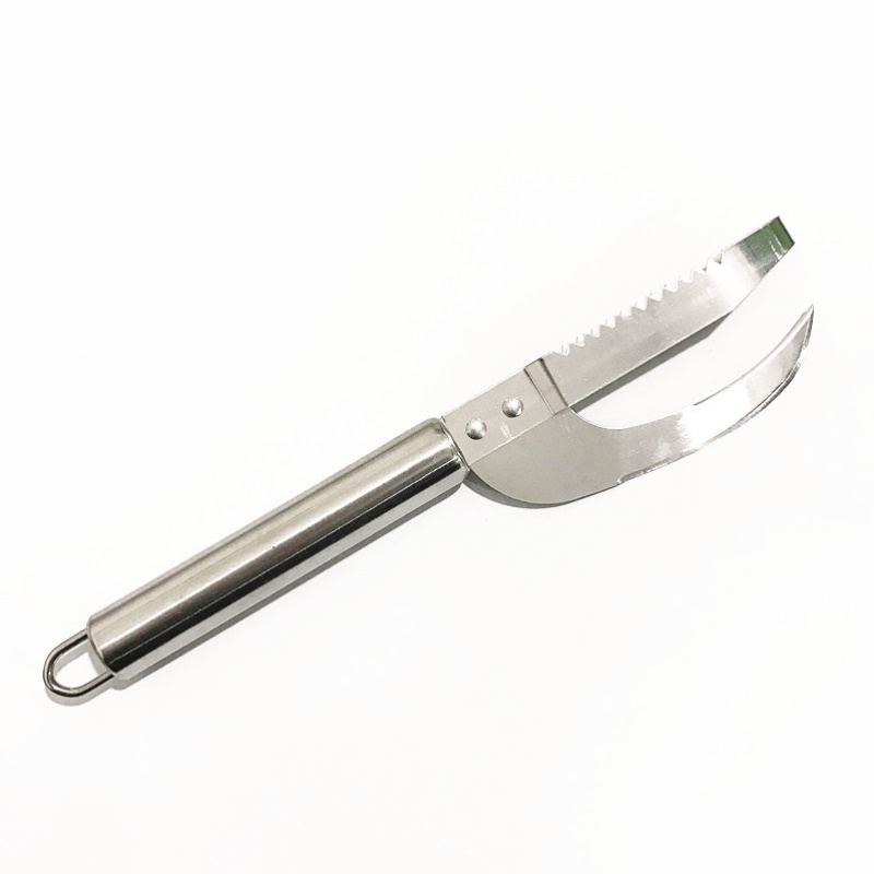 dropship 1pc Stainless Steel 3 In 1 Fish Scale Knife; Cut/Scrape/Dig Maw Knife Scale Scraper; Sawtooth Peelers; Scraping Boning Filleting