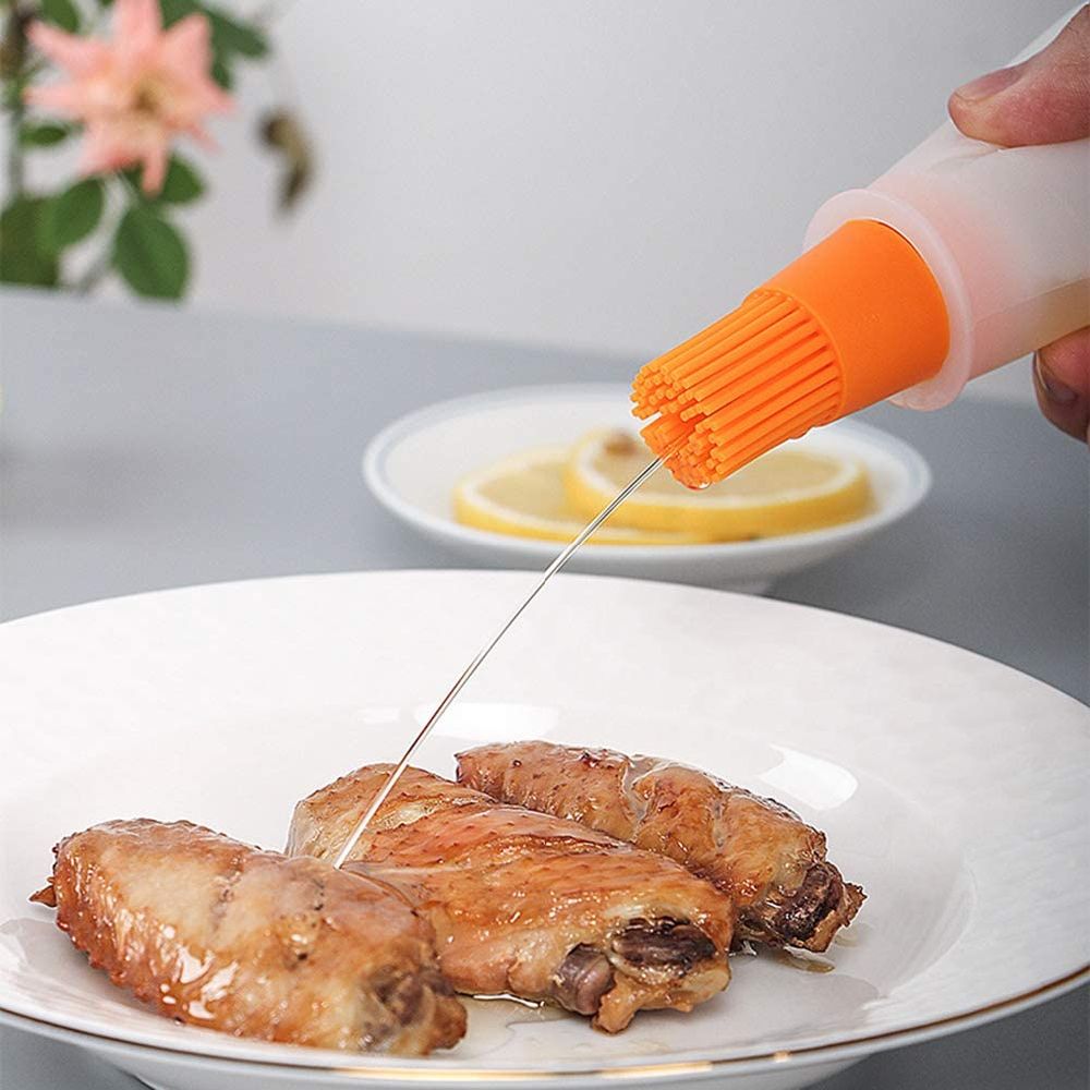 dropship Silicone Flat-bottomed Barbecue Oil Bottle Brush BBQ Brushes