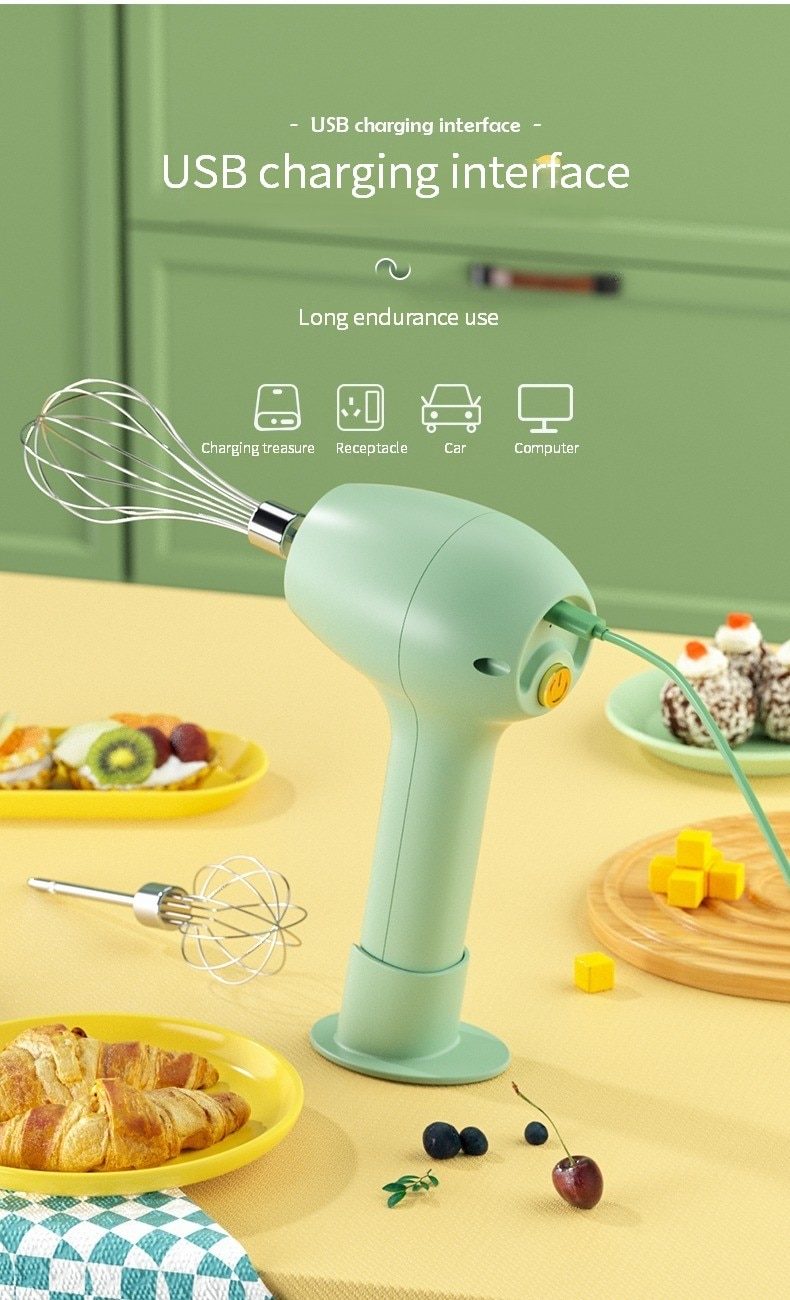 dropship Wireless Portable Electric Food Mixer 3 Speeds Automatic Whisk Dough Egg Beater Baking Cake Cream Whipper Kitchen Tool