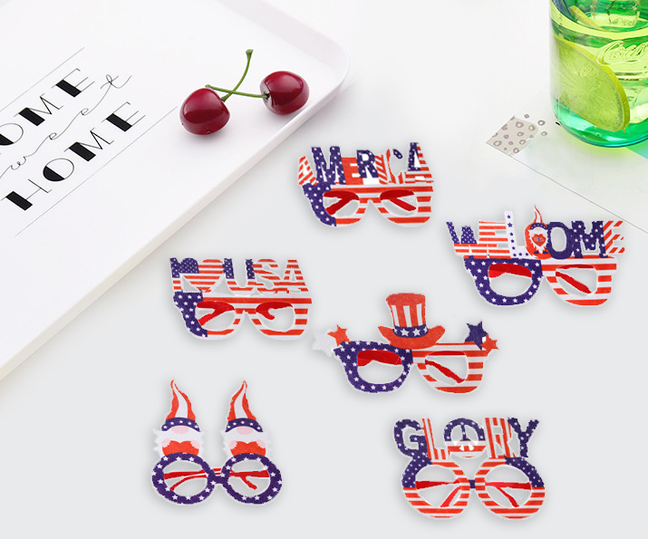 dropship JOYMEMO 6PCS Independence Day Glasses Set American National Day Party Decoration Supplies USA 4th of July Event Party Supplies