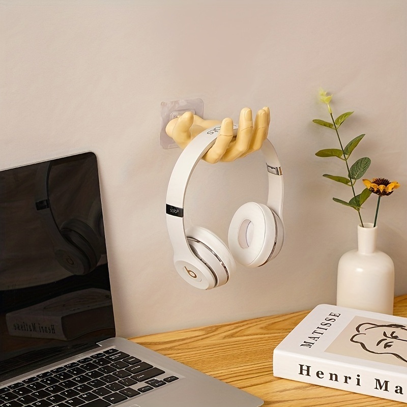 dropship 1pc Hand-shaped Wall Hook; Strong Punch-free Traceless Hook; Household Wall Mounted Key Mask Storage Hook; Bathroom Storage Rack