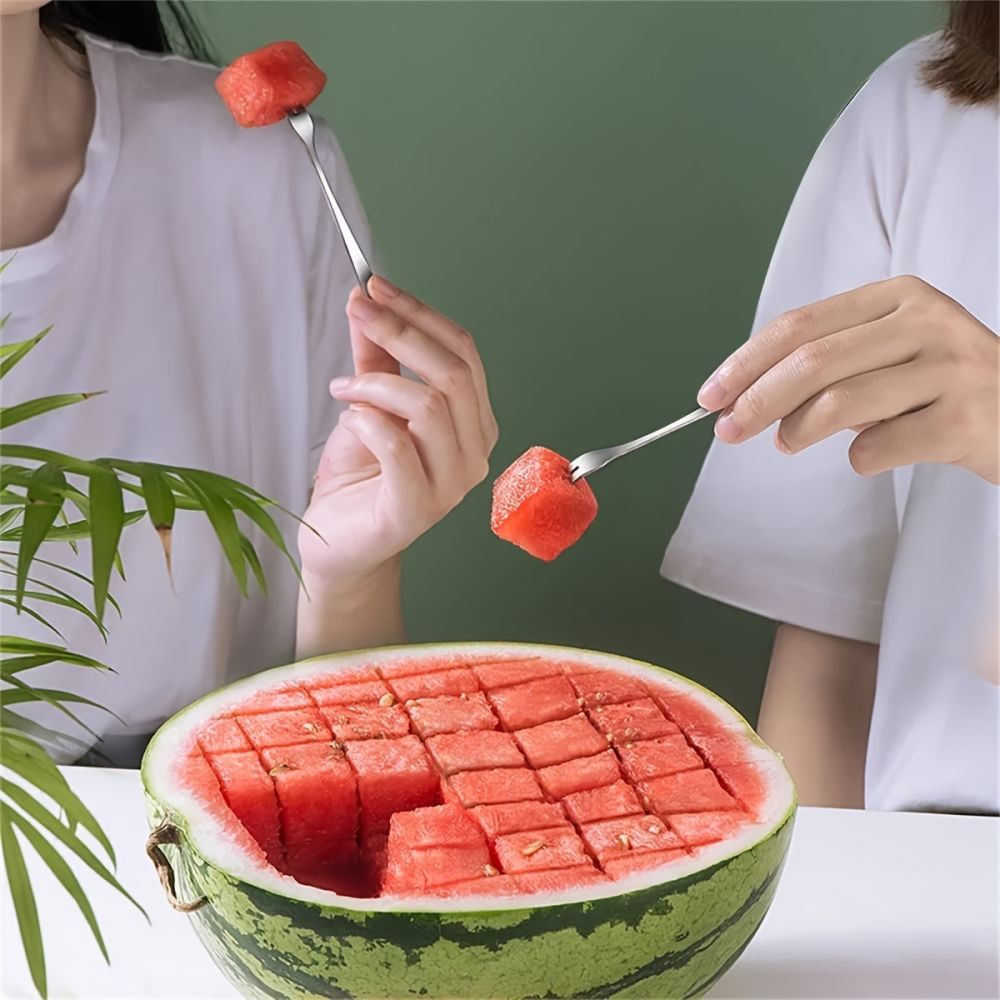 dropship Stainless Steel Watermelon Slicer - Quick; Safe; and Fun! Perfect for Fruit Salad and Kitchen Gadget. 1pc.