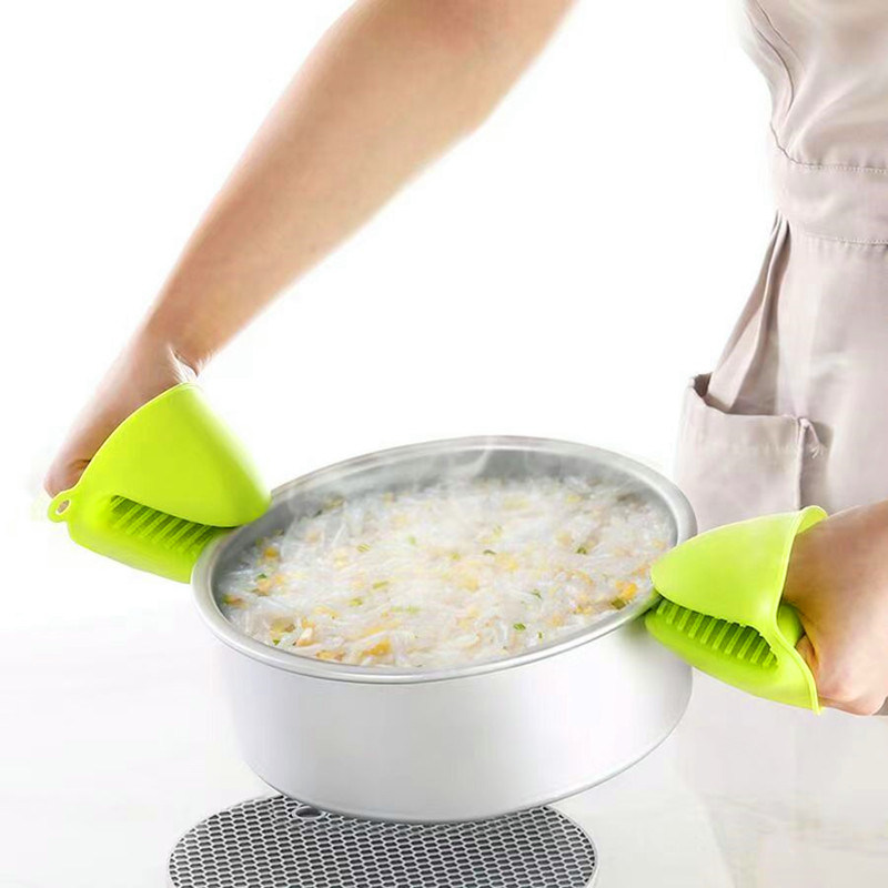 dropship 2pcs Anti-Inflammatory Covering Tethered Hand Without Hand Heating Pad Microwave Silicone Kitchen Anti-Inflammatory Gloves