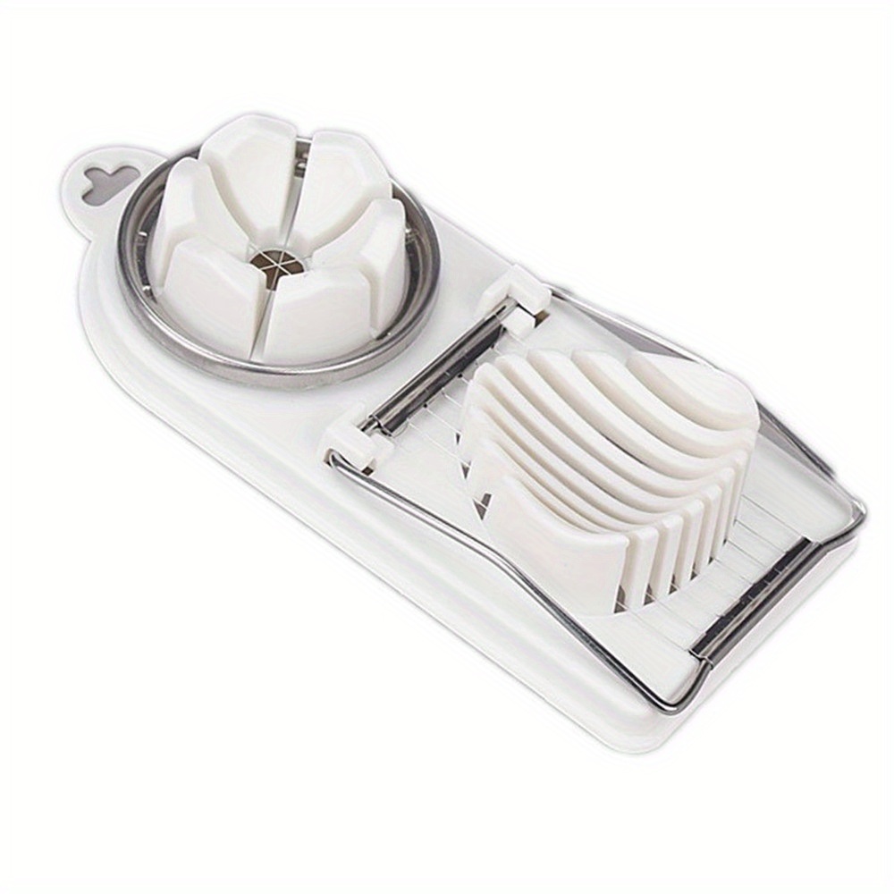 dropship 1pc Multifunctional Egg Cutter; Stainless Steel Egg Slicer Sectioner Cutter Mold; Flower-Shape Luncheon Meat Cutter; Kitchen Gadgets