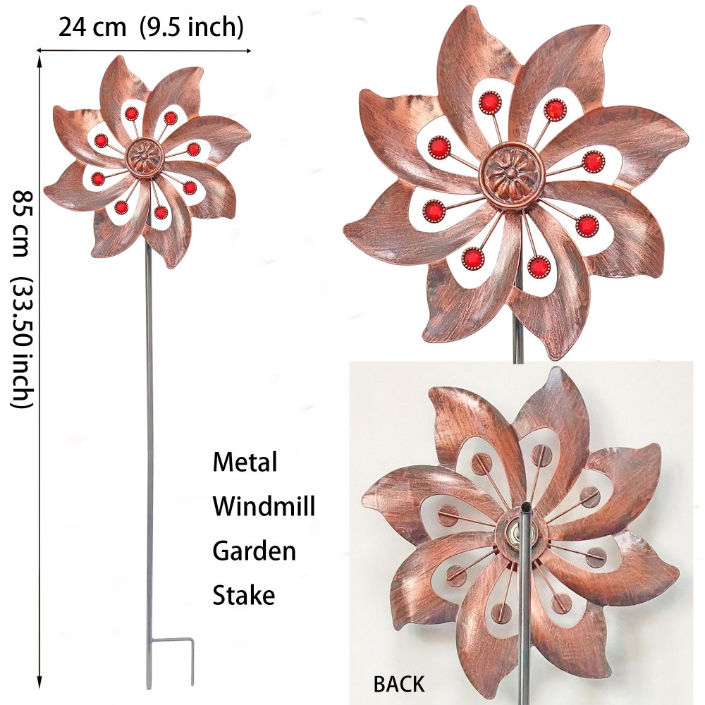 dropship 1pc Wind Spinner With Garden Stake; Kinetic Wind Spinners Outdoor Garden Stake For Yard And Garden