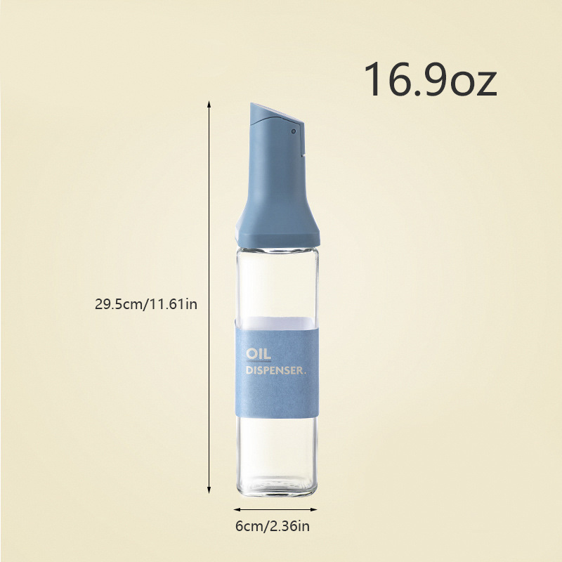 dropship 1pc 500ml/16.9oz Oil And Vinegar Bottle; Automatic Opening And Closing Oil Pot; Anti-leakage Anti-hanging Oil Household Kitchen Soy Sauce Vinegar Oil Tank; Gravity Oil Bottle