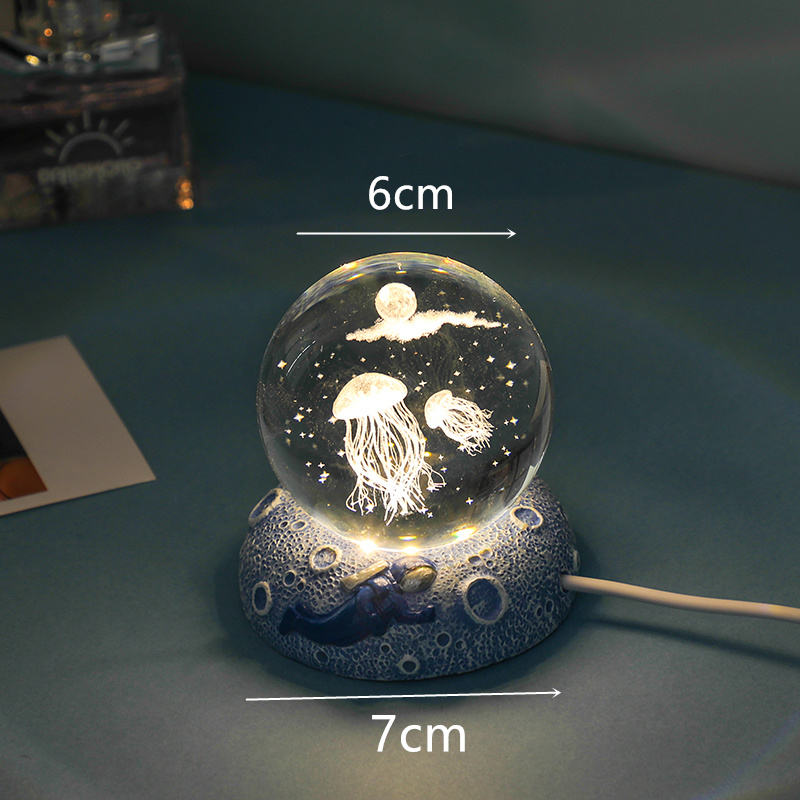 dropship Stars And Seas; Ocean Series Crystal Ball Ornaments; Night Lights; Bedroom Desktop Decorations; Creative Birthday Gifts