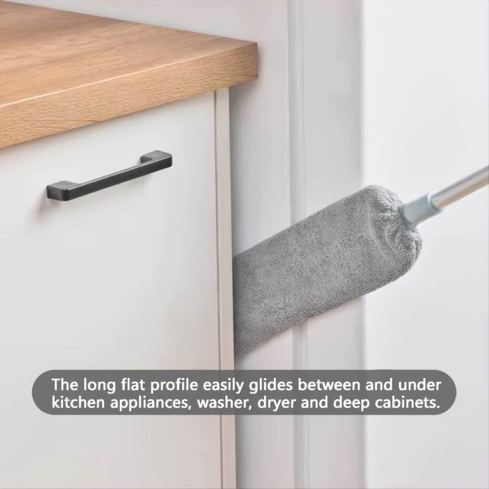 dropship 1pc Dust Cleaner, Microfiber Duster, Retractable Gap Dust Cleaning Artifact, Long Handle Microfiber Brush