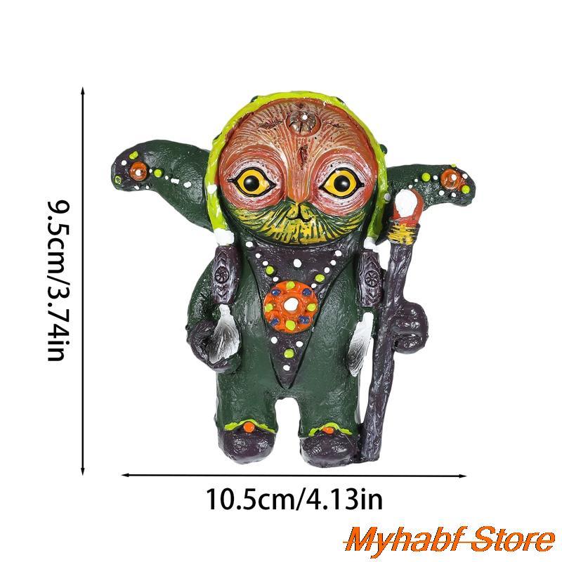 dropship DIY Fairy Elf Resin Statue Model Garden Alien Sculpture Desktop Ornaments Figurine Garden Home Decor Crafts Gifts 10*10*4cm