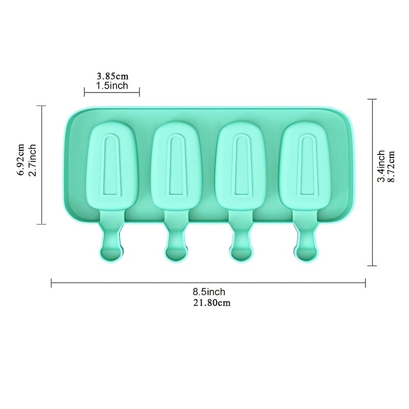 dropship 2pcs Sets Popsicle Silicone Mold Blue; Household Refrigerator Homemade Ice Cream Mold; Summer Popsicle Silicone Mold