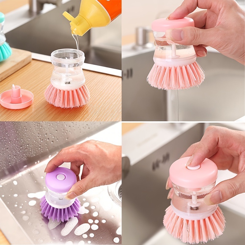 dropship Cleaning Brush; A Multi-functional Brush That Automatically Adds Detergent; Used For Washing Dishes; Brushing Pots; And Brushing Basins