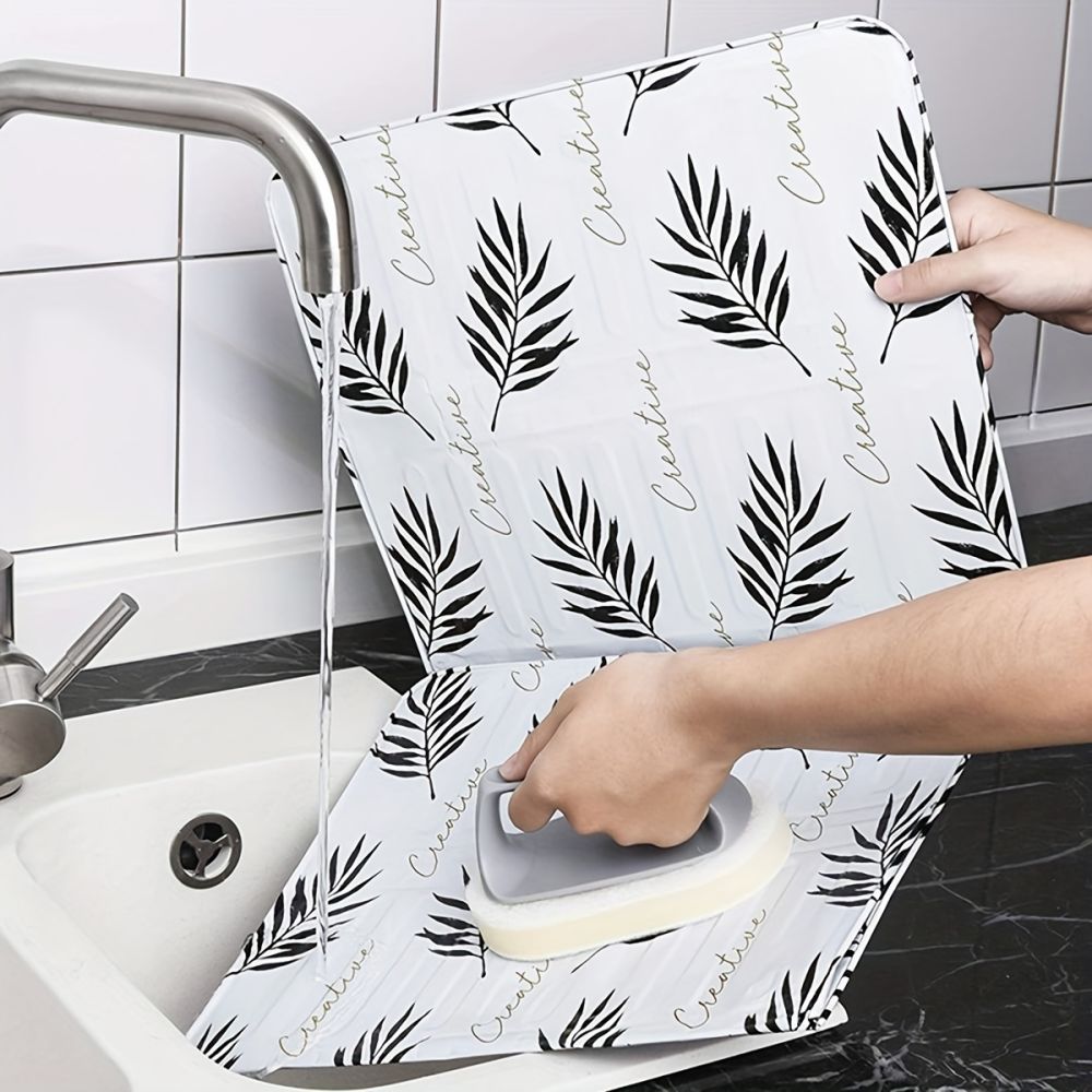 dropship 1pc Aluminum Foldable Splash-proof Net; Kitchen Tools; Gas Stove Bezel; Frying Pot; Oil-proof And Splash-proof Net; Kitchen Accessories