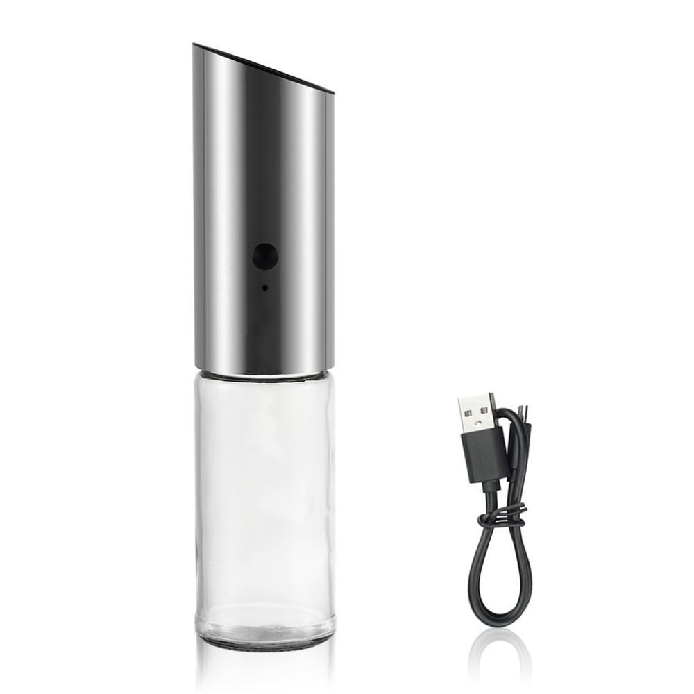 dropship Electric Salt Pepper Grinder USB Rechargeable Pepper Mill Adjustable Coarseness Automatic Spice Milling Machine Kitchen Tool