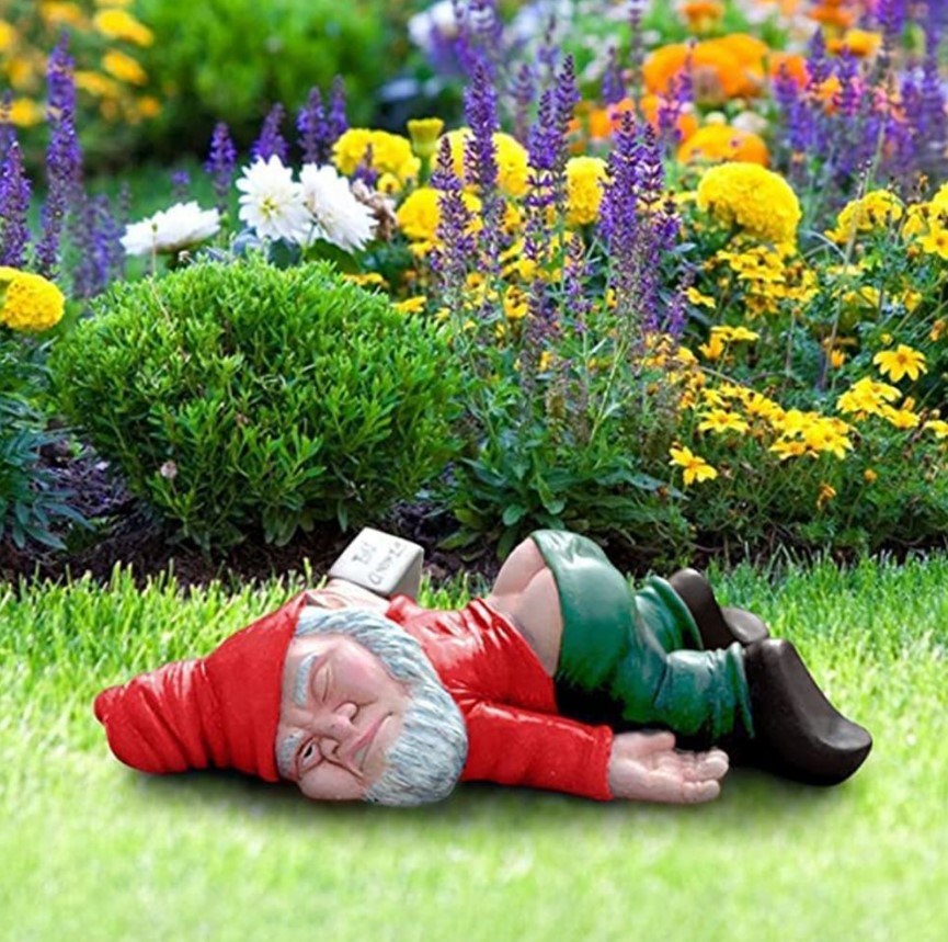 dropship 1pc Drunken Garden Gnome Statue; 5.91inch Resin Garden Gnome Crafts; Garden Decoration; Creative Garden Statue Decor; Weatherproof Funny Garden Gnome Ornament For Outdoor Indoor