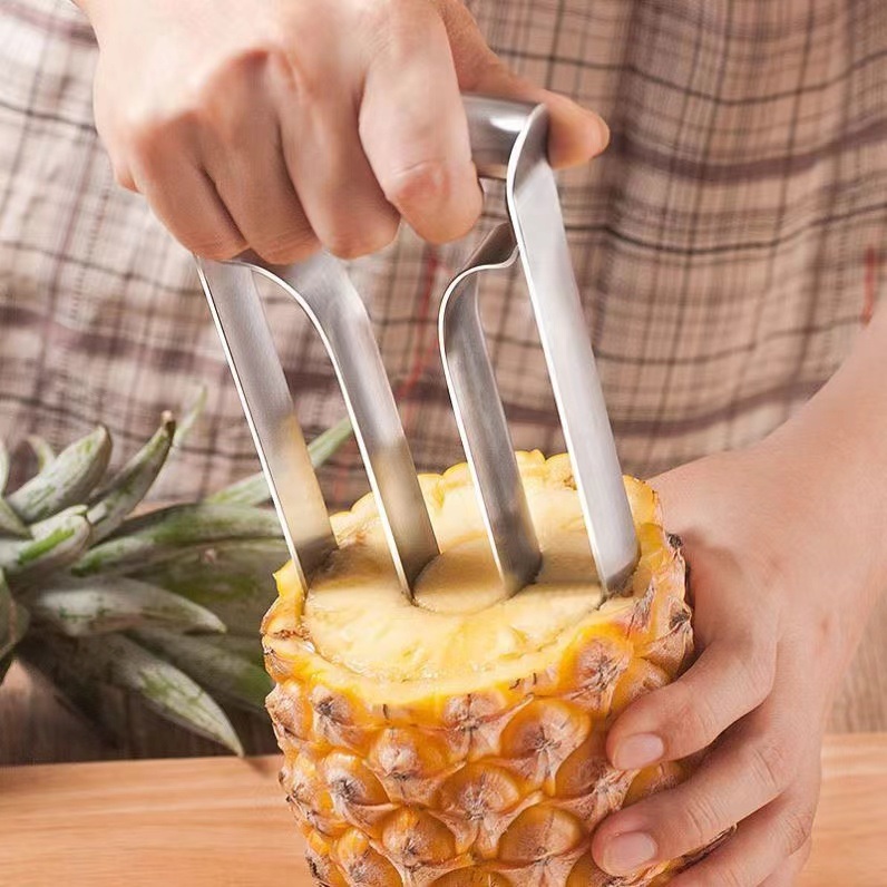 dropship 1pc Stainless Steel Pineapple Meat Extractor, Pineapple Knife, Pineapple Core Peeler For Home, Restaurant, Kitchen Utensils, 7.87"×3.94"×3.94"