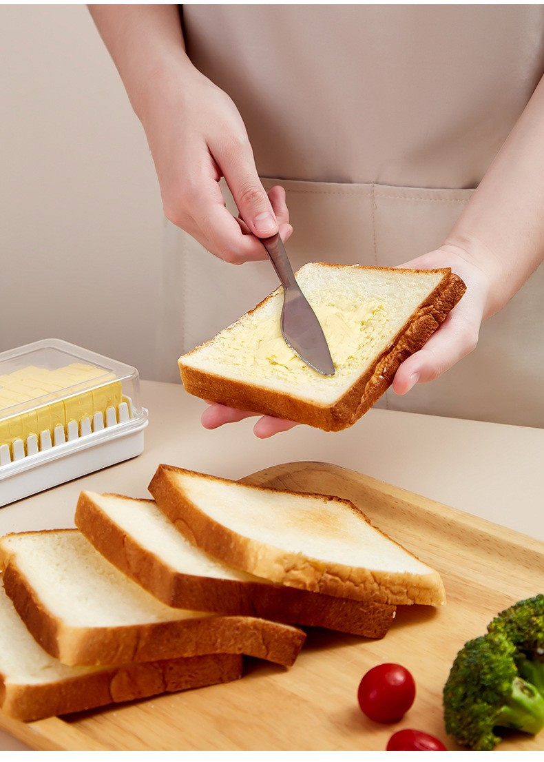 dropship 1pc Butter Preservation Box, Food Preserving Container Box, Dividable Butter Pan With Lid, Sealing Butter Pan, Kitchen Gift