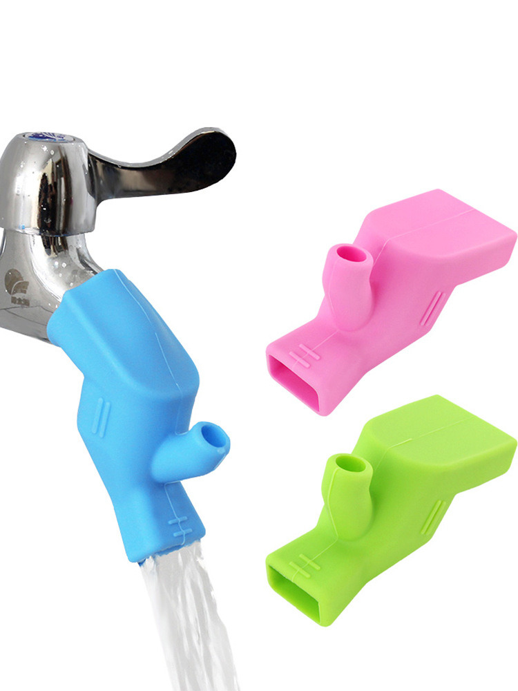 dropship 1pc Bathroom Sink Nozzle Faucet Extender Rubber Elastic Water Tap Extension Kitchen Faucet Accessories For Children Kid Hand Washing